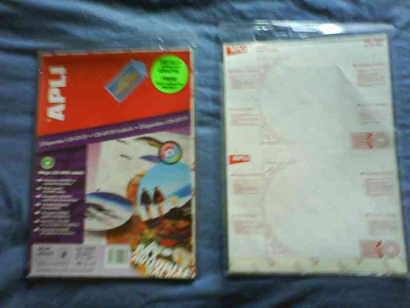 Pegatinas para dvd o cd