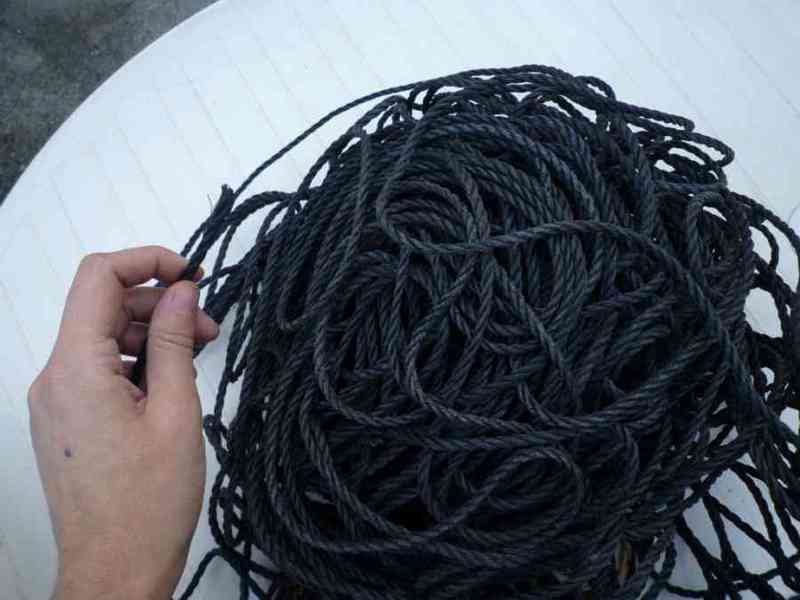 Rollo cuerda negra plástico