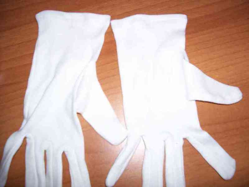 Regalo guantes de algodon blancos