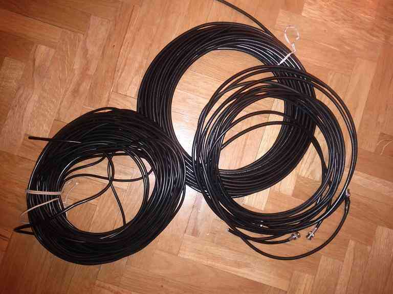 Rollos de cable tripolar y coaxial