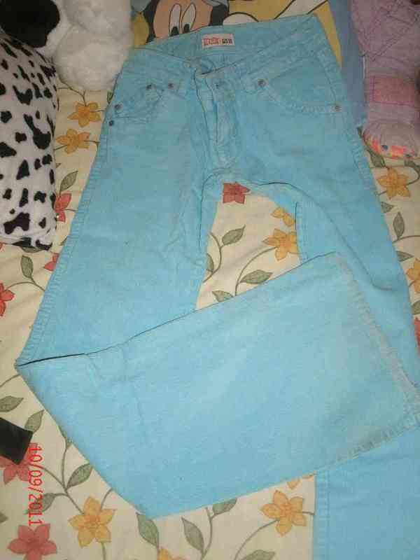 Pantalon pana azul