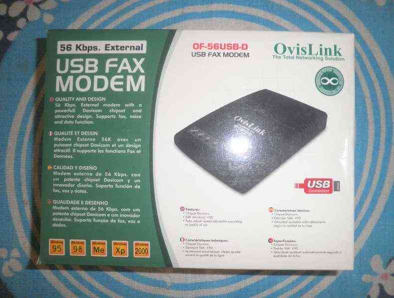 Módem 56kbps externo ovislink