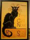 Poster plastificado y enmarcado de le chat noir