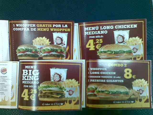 Cheques burger king