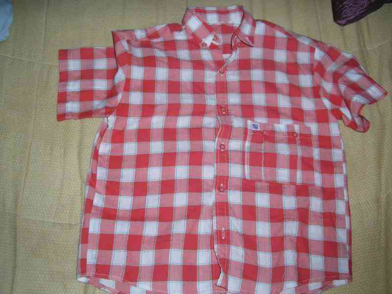 Camisa cuadros roja talla 6