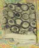 Pañuelo foulard, circulos blanco-negro(su)
