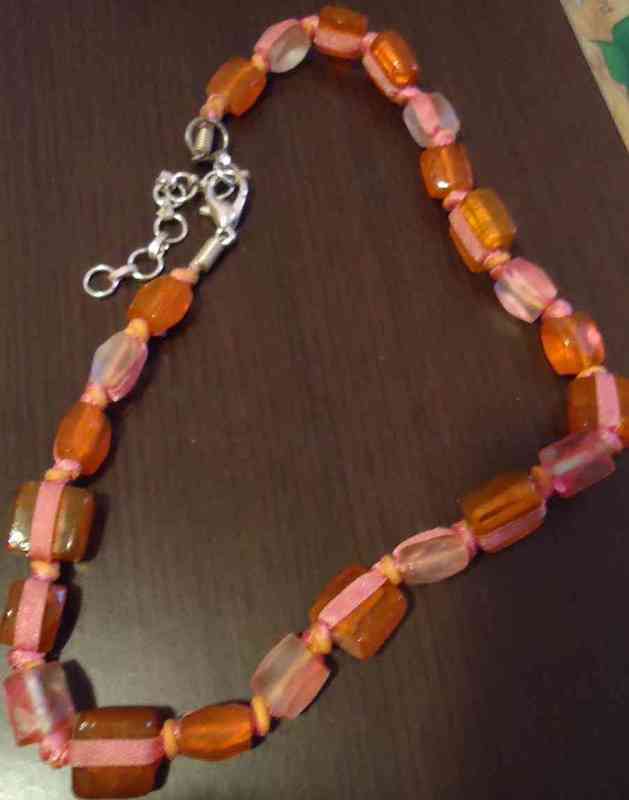 Collar naranja-rosa(leojanni)