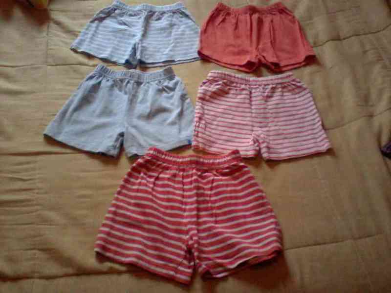 5 pantalones cortos talla 2-3 años