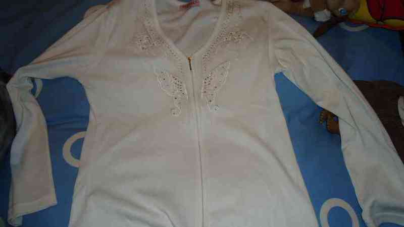 Chaqueta blanca t-l(parrufa)