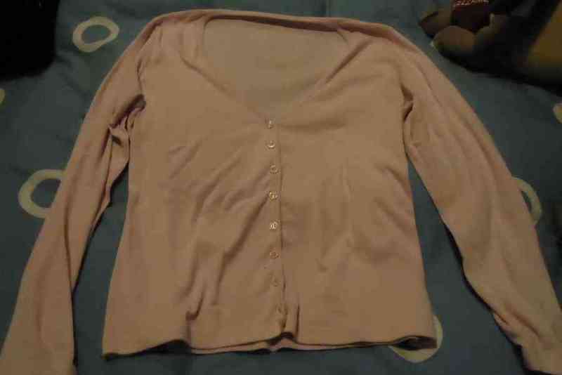 Chaqueta rosa palido t-l(parrufa)