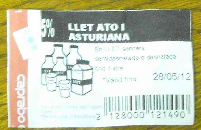 Cupon 5% descuentos en leche asturiana o ato