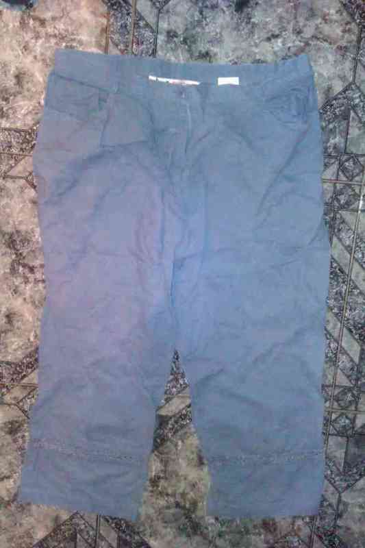 Pantalones lino azul