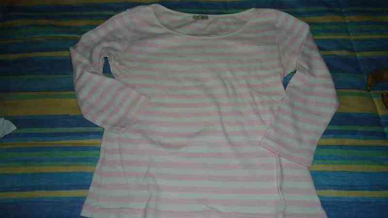 Camiseta 3/4 rosa-bl t-m(ana08629)