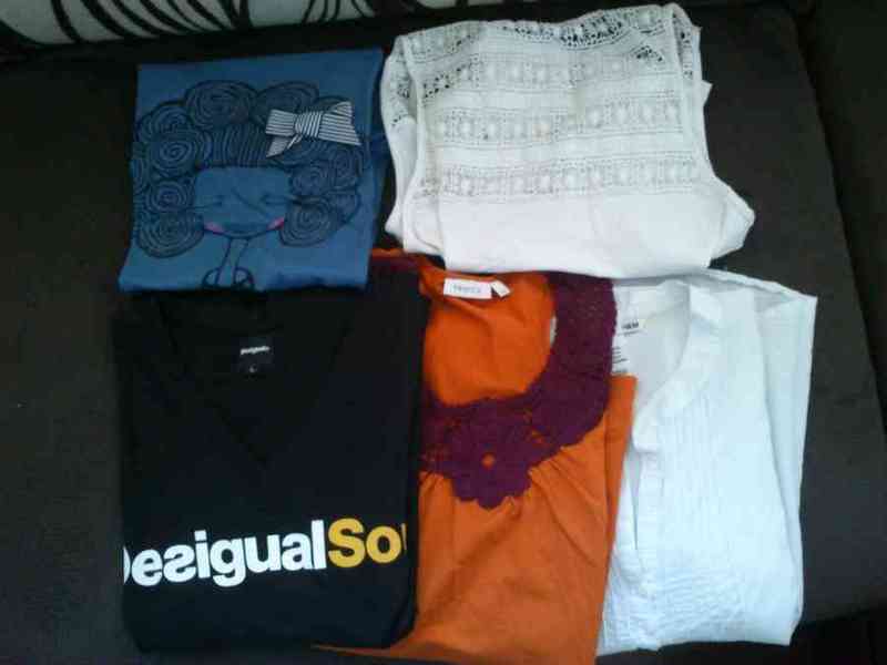 5 camisetas manga corta talla m/l