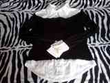 Blusa blanca y negra talla m