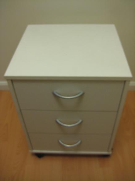 Cajonera madera blanca 3 cajones (perfecto estado)