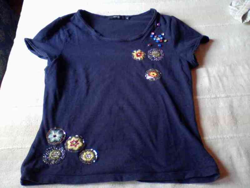 Camiseta azul talla m