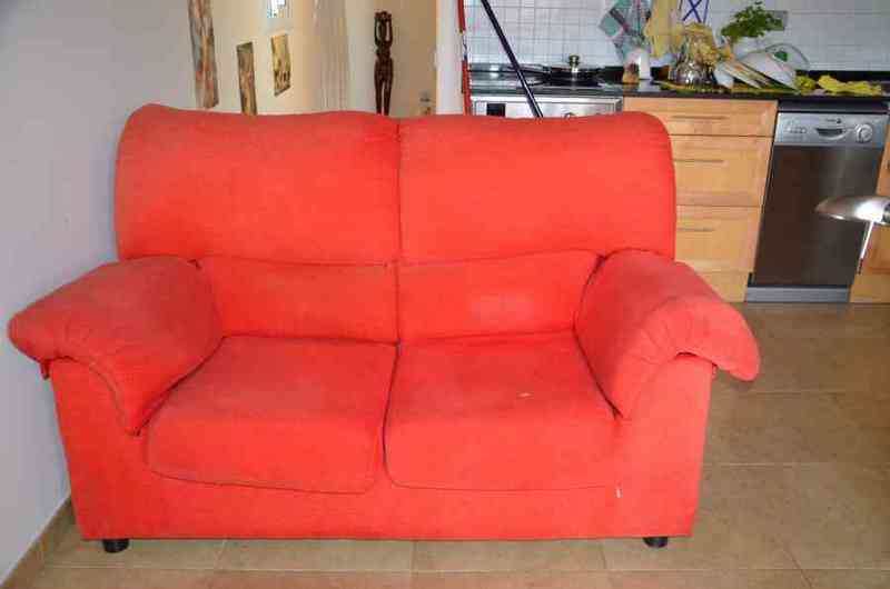 Sofa 2 plzs. rojo