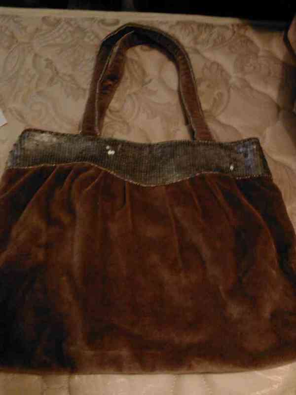 Bolso rosa, marron plata