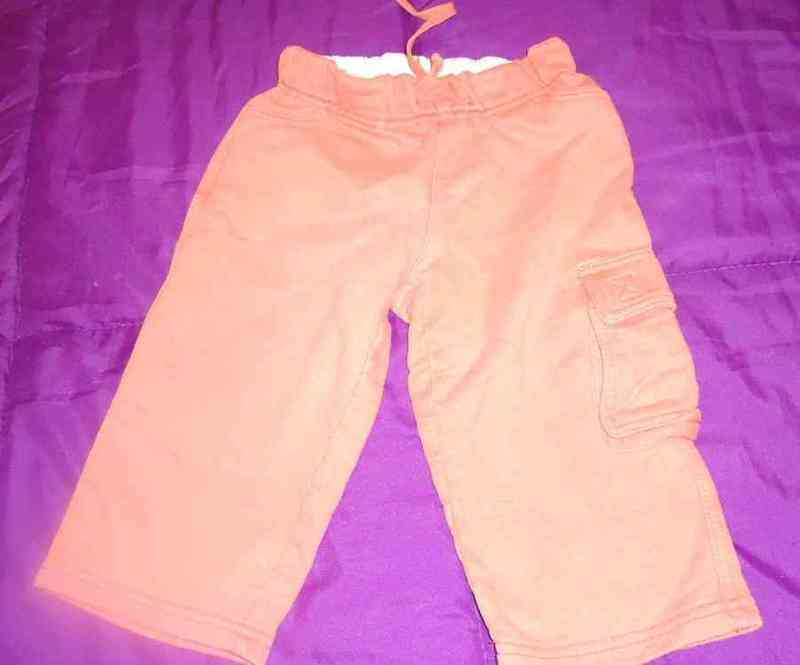 Pantalon naranja t- 9-12 meses(misto)