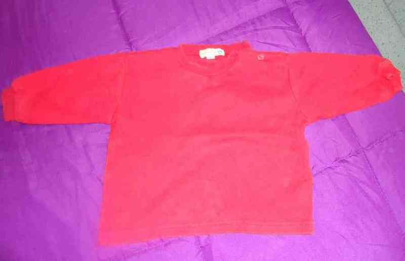 Camiseta roja bebe t- 9 meses(misto)