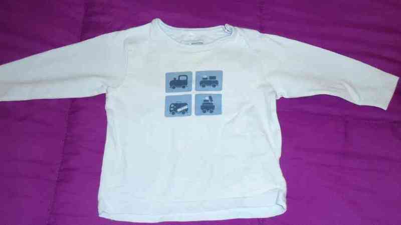 Camiseta azul t-6-9 meses(misto)