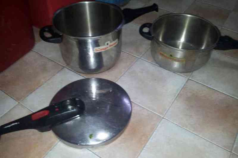 Olla express con tapa rota