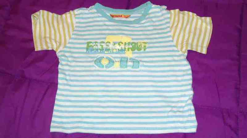 Camiseta rayas t- 12 meses(misto)