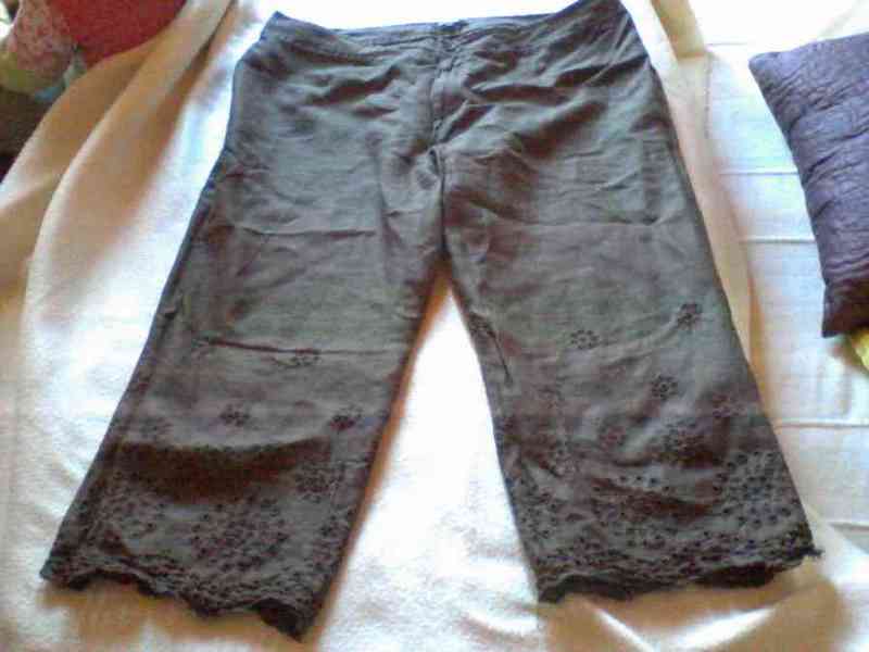 Pantalón de lino marrón 46(no envío)