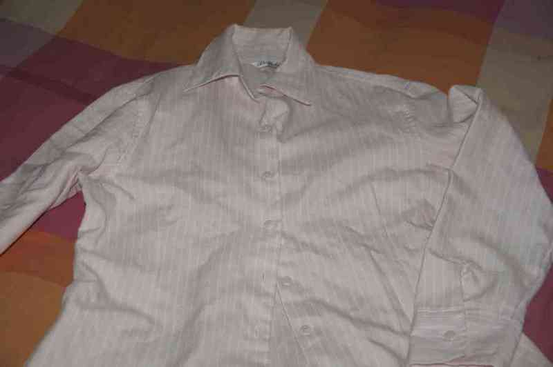 * camisa mujer rosa a rayas