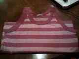 Camiseta a rayas rosa 2 tonos(leojani)