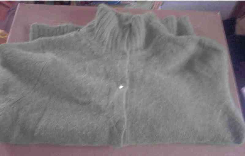 Chaqueta verde angora talla m