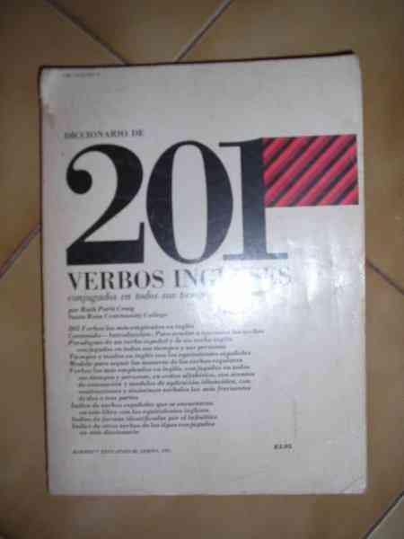 Libro diccionario " 201 verbos ingleses"