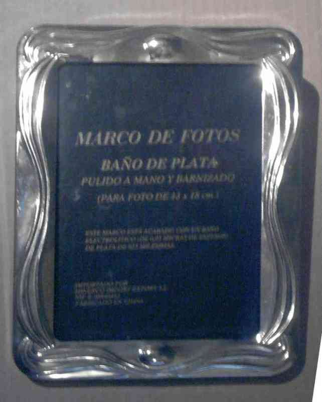 Portafoto baño plata