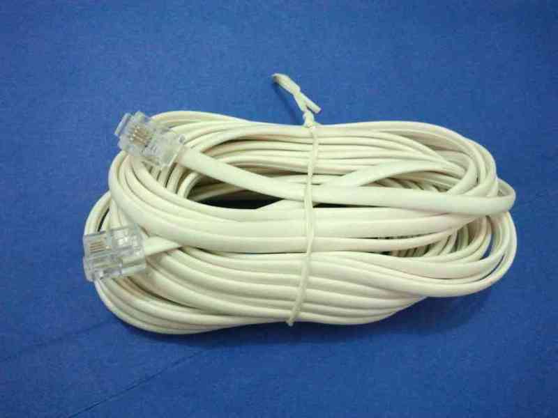 Cable telefono blanco