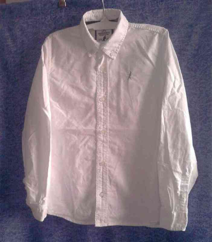 Camisa m/l blanca t 9-10 años