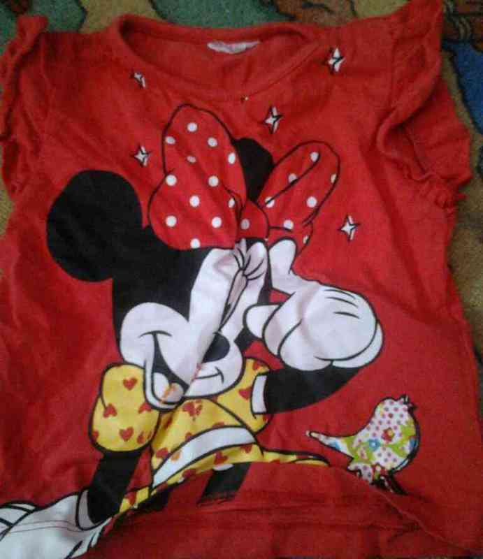 Camisa de minnie roja t-1