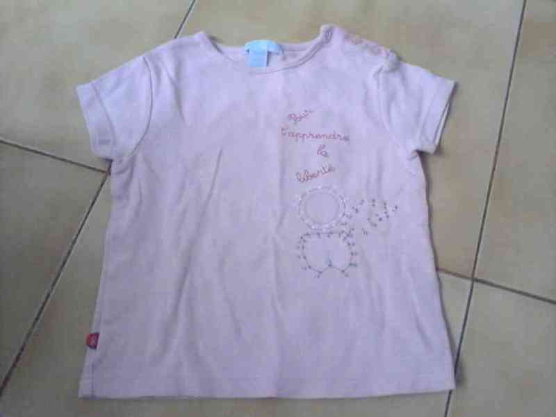 Camiseta rosa talla 2 años