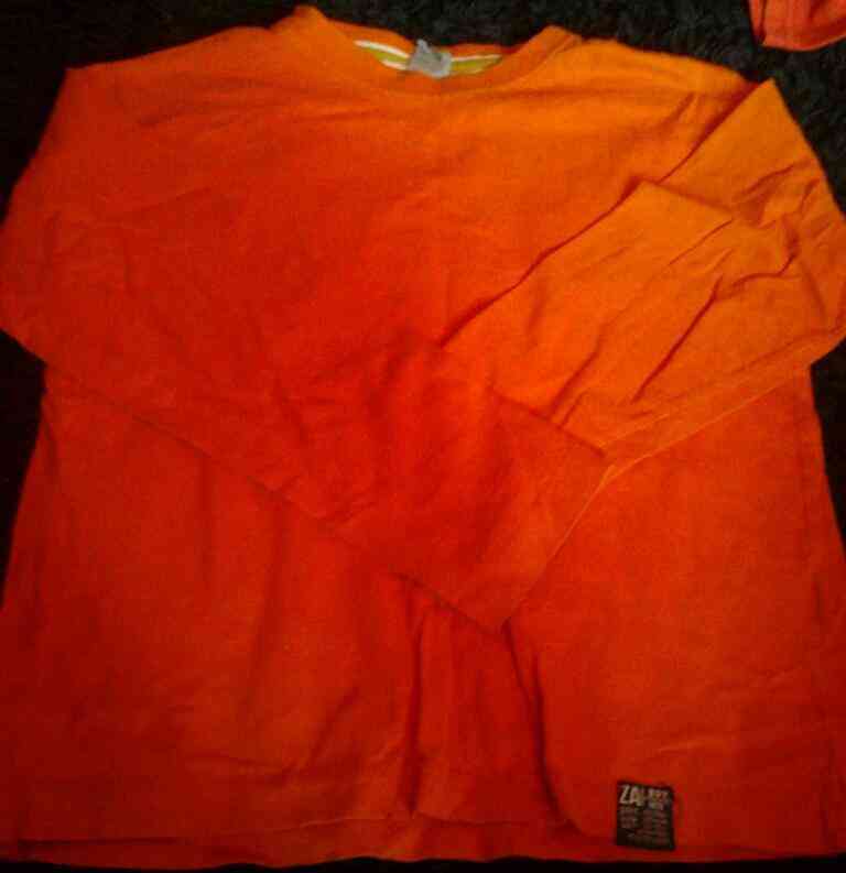 Camisa naranja m/larga de niño t-9