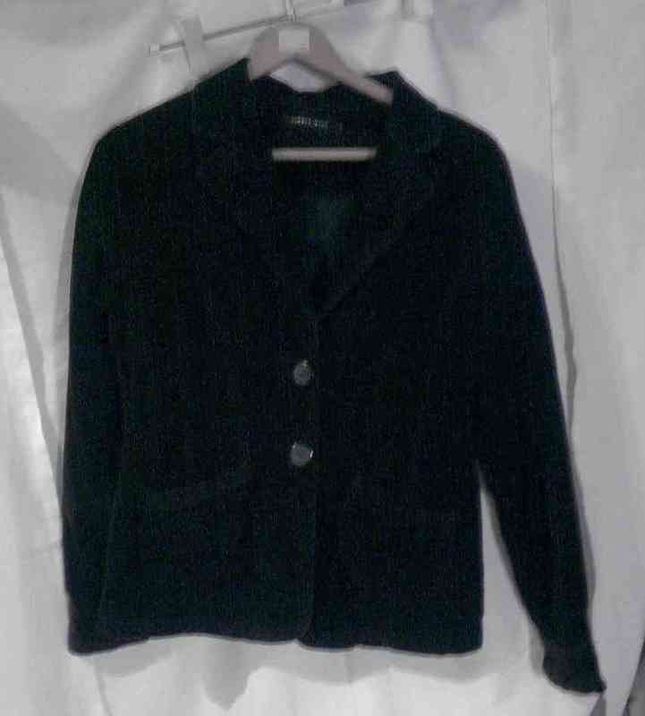 Chaqueta mujer negra pana talla 42-44