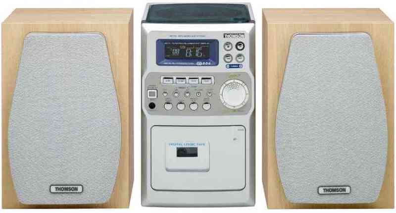 Minicadena con radio, casette y lector cd-mp3