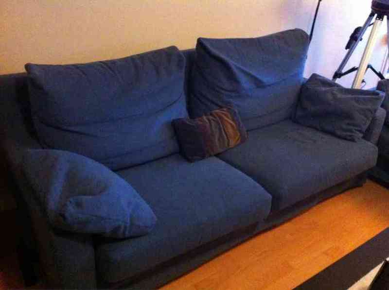 Sofa azul 2 plazas grandes (2 metros largo)