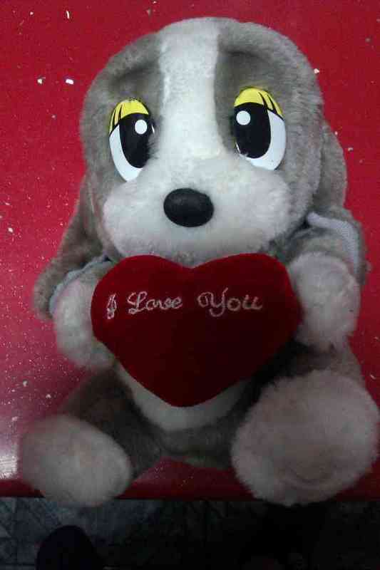 Peluche perrito corazon