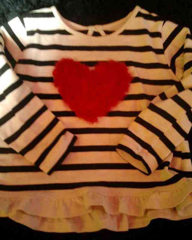 Camisa de corazón t-18 meses