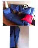 Sofa 2 plazas azul