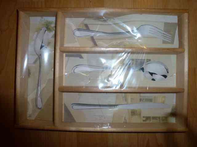 Regalo caja de madera para cubiertos