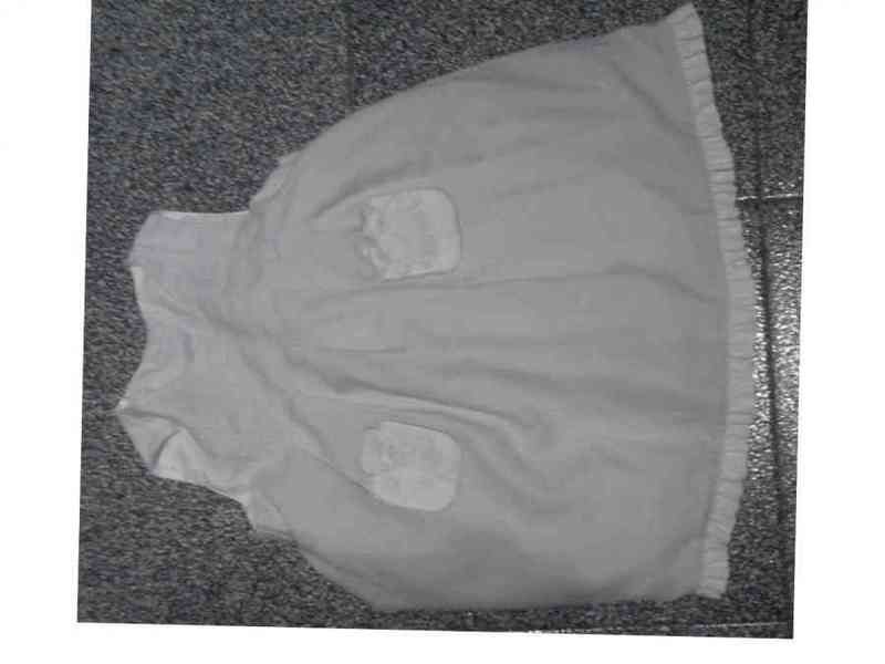 Vestido azul y blanco talla 12 meses