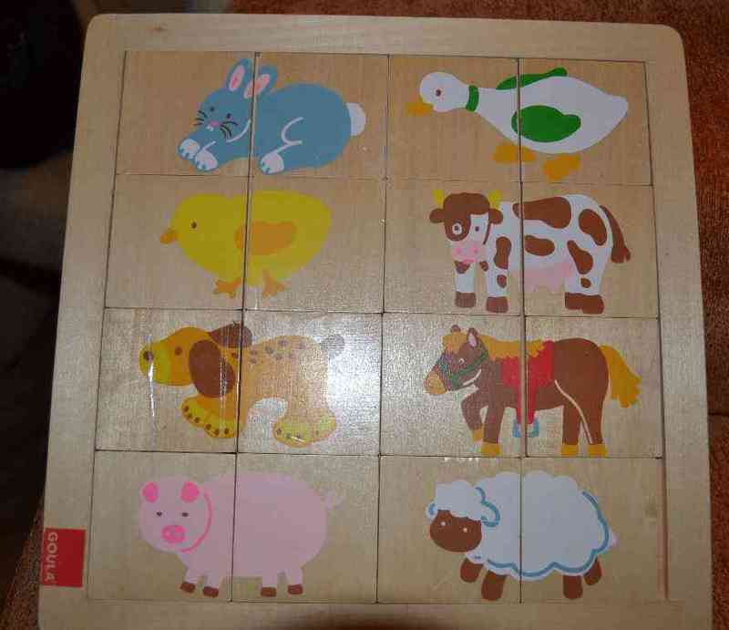 Puzzle madera animales