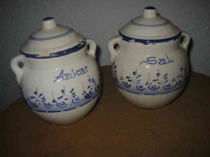 Azucarero y salero de ceramica(isidromex)