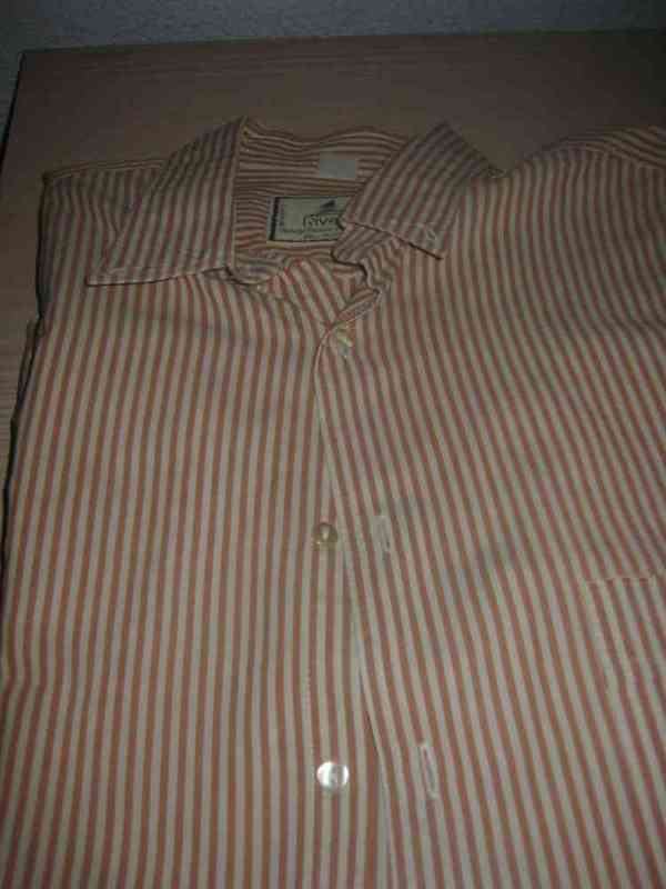 Camisa m/c caballero rayas naranjas(rogero)